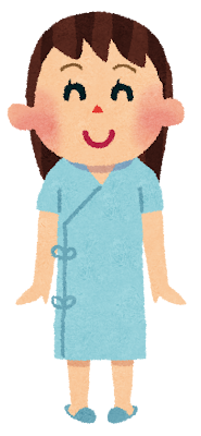 健診着の女の子